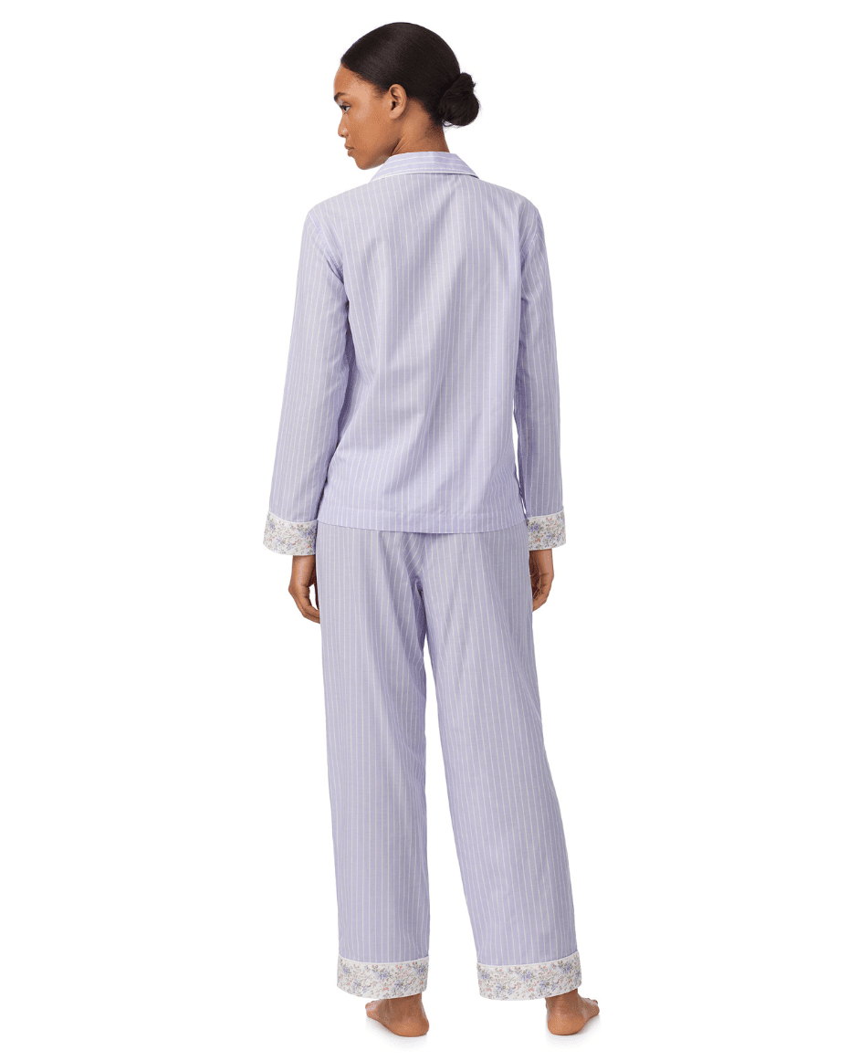 Lauren Ralph Lauren Long Sleeved Notch Collar Long Pant Pj Set - RALPH LAUREN - Luxe Leopard