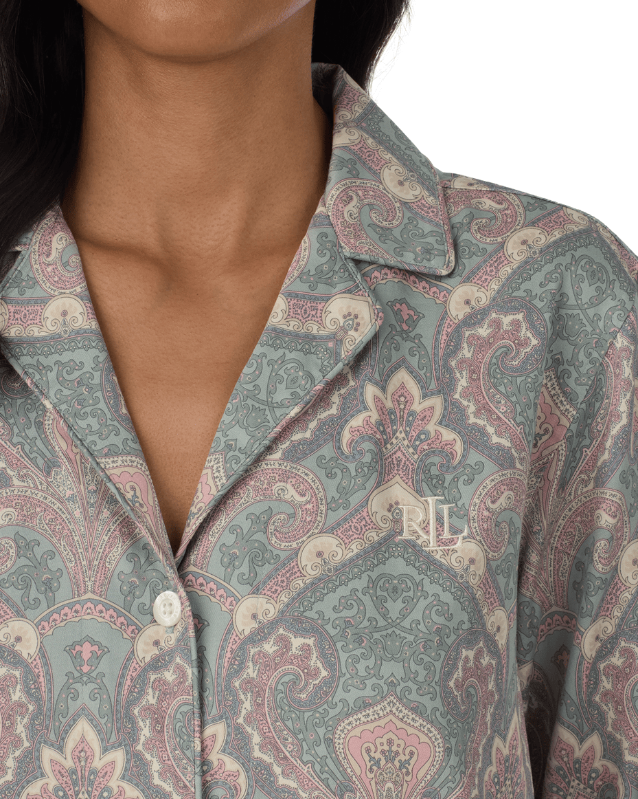 Lauren Ralph Lauren Long Sleeved Short Sleepshirt