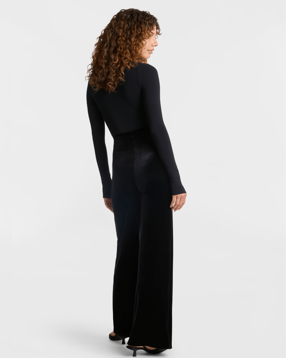 Commando Velvet Wide Leg Pant - COMMANDO - Luxe Leopard