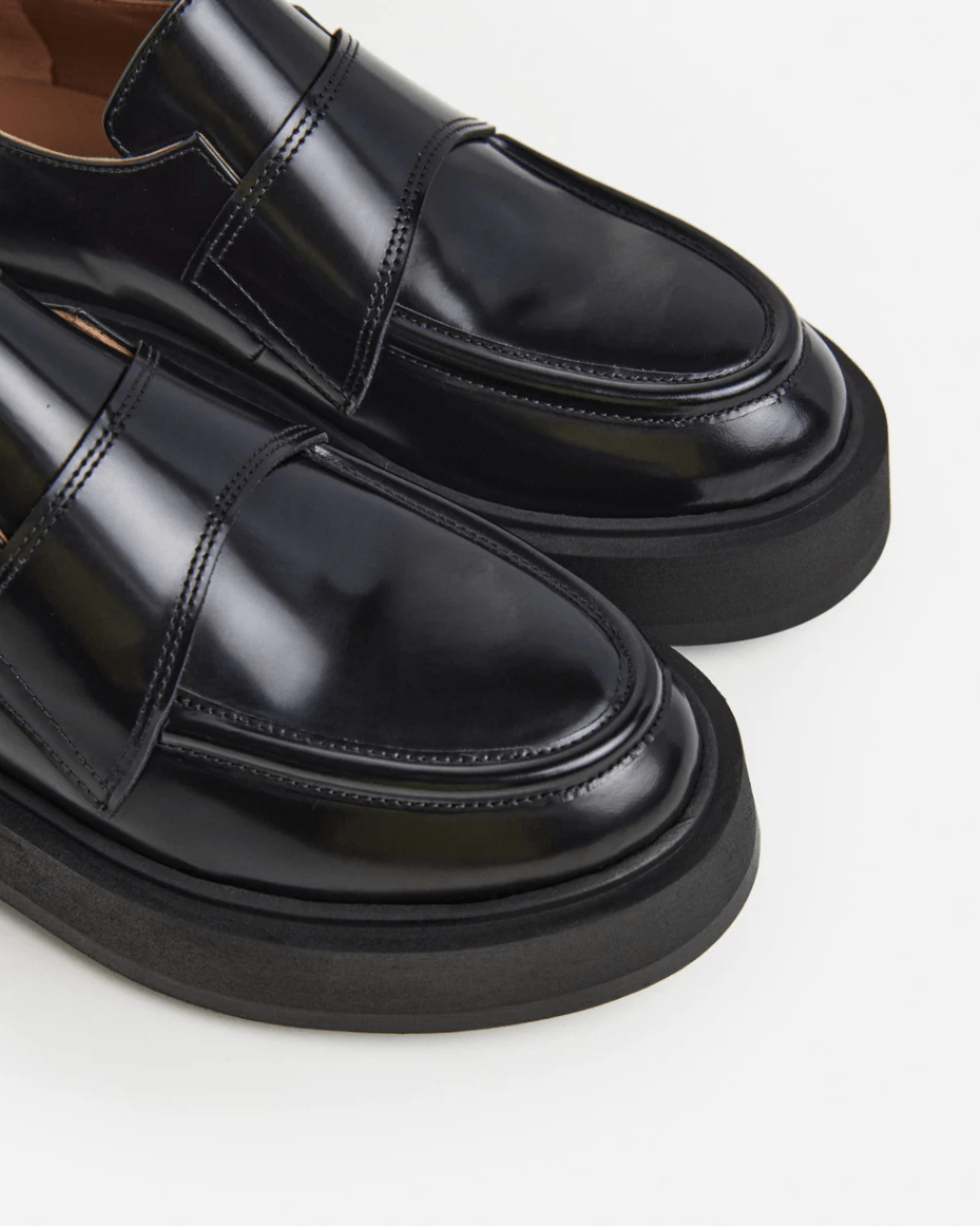 Flattered Leo Leather Black - FLATTERED - Luxe Leopard