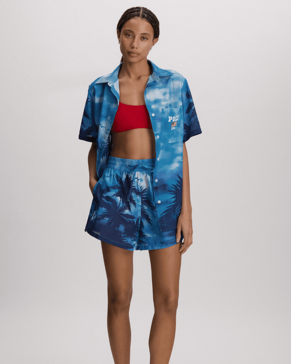 Polo Ralph Lauren Short Sleeve Shirt & Short Cover Up Set - POLO RALPH LAUREN - Luxe Leopard