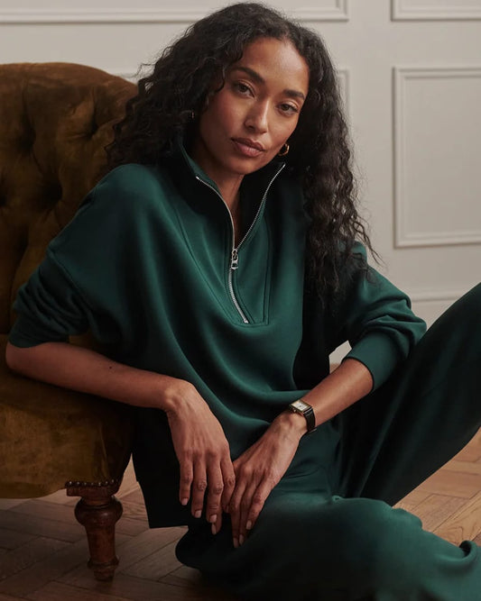 Varley Hawley Half Zip Sweat Ponderosa Pine