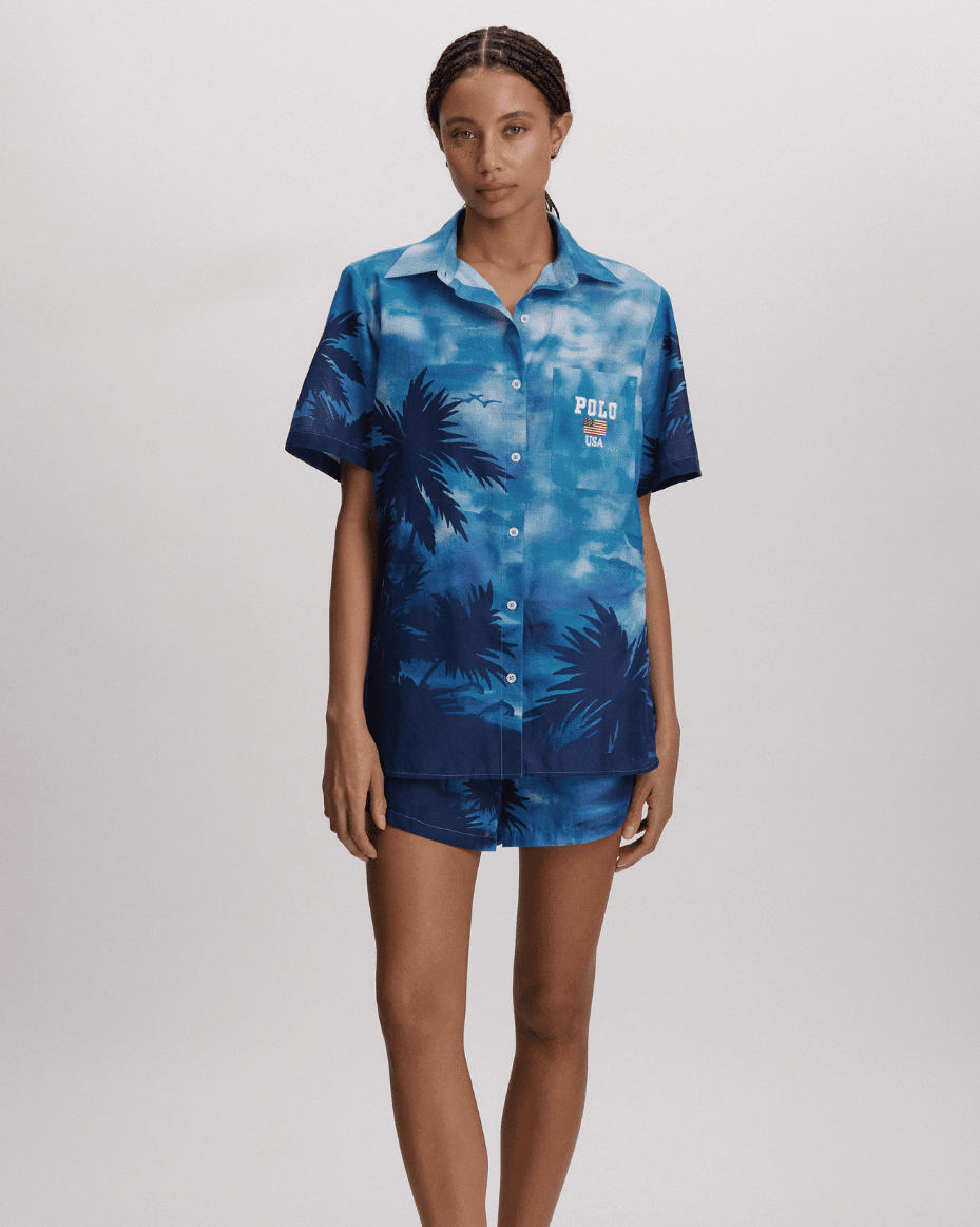 Polo Ralph Lauren Short Sleeve Shirt & Short Cover Up Set - POLO RALPH LAUREN - Luxe Leopard