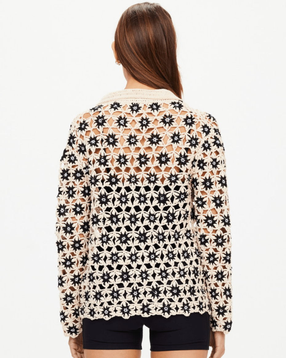 The UpSide Luminary Malia Crochet Shirt - THE UPSIDE - Luxe Leopard
