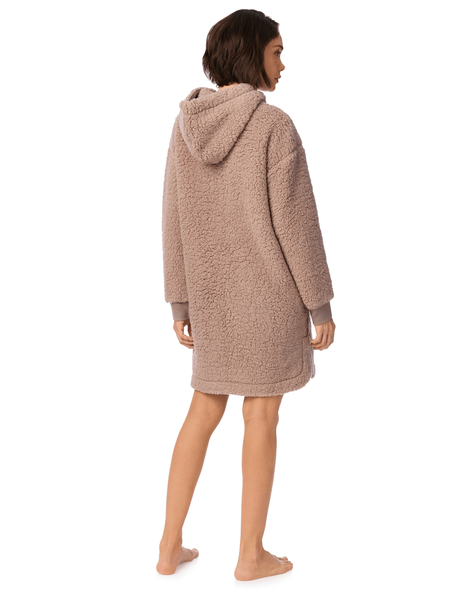 DKNY Long Sleeved Short Robe in City Stone