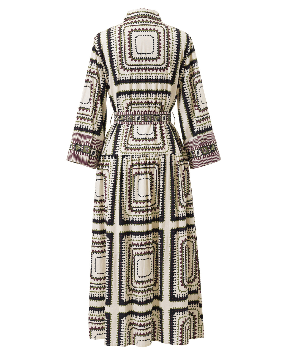 Emily Lovelock Agatha Long Sleeved Midi Shirt Dress - EMILY LOVELOCK - Luxe Leopard