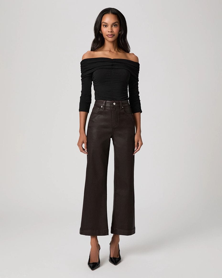 Paige Anessa Wide Leg Jeans in Chicory Coffee - PAIGE - Luxe Leopard
