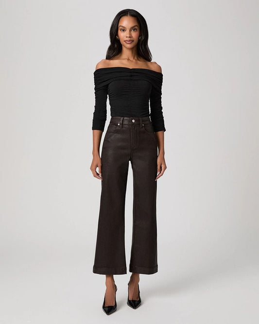 Paige Anessa Wide Leg Jeans in Chicory Coffee - PAIGE - Luxe Leopard