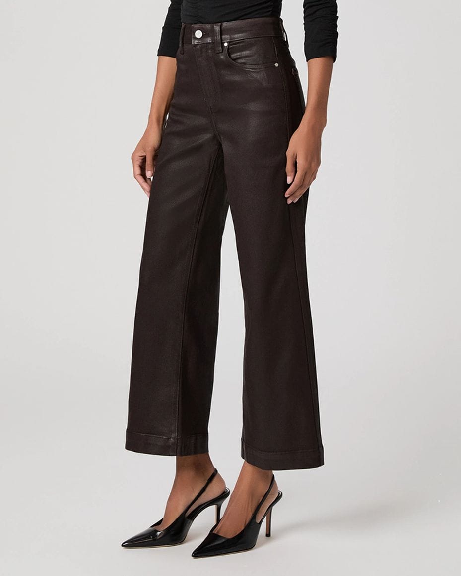 Paige Anessa Wide Leg Jeans in Chicory Coffee - PAIGE - Luxe Leopard