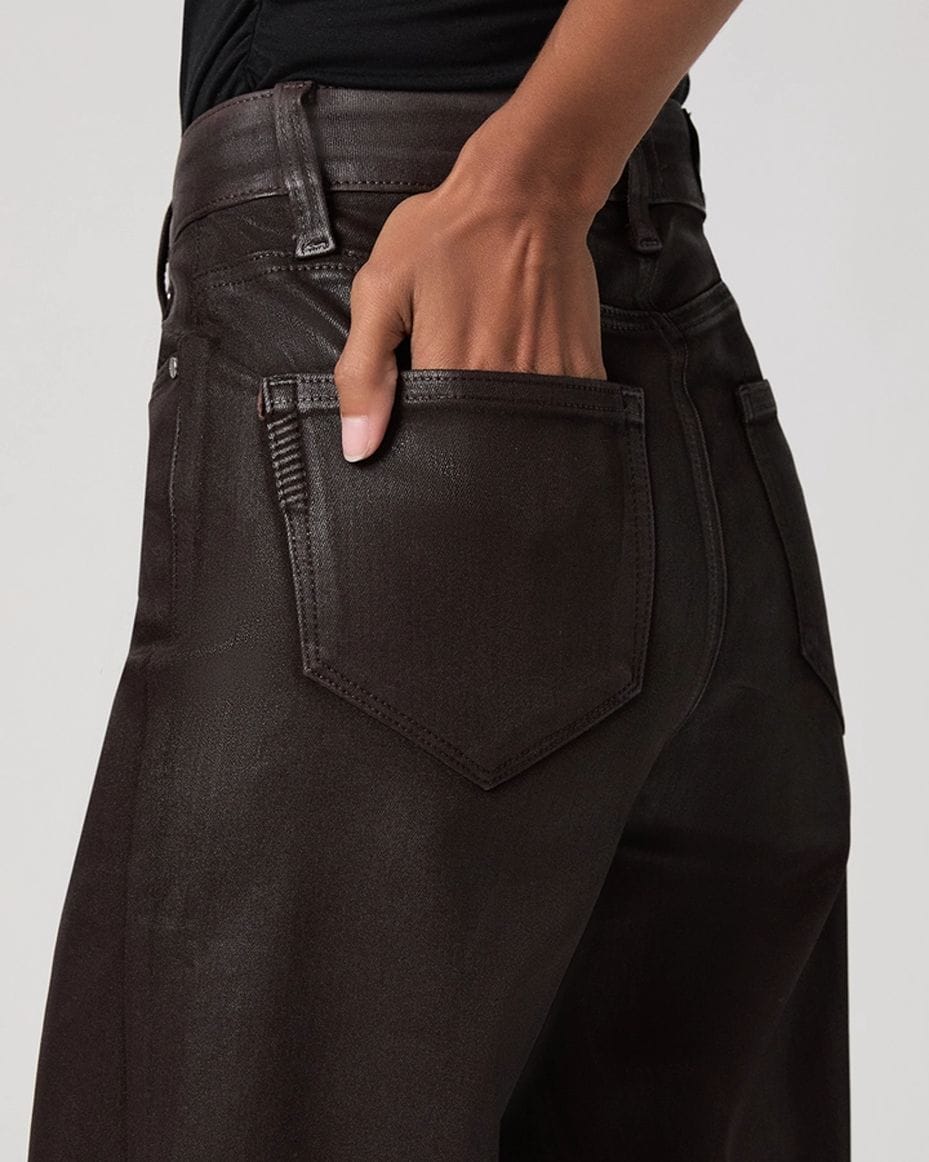 Paige Anessa Wide Leg Jeans in Chicory Coffee - PAIGE - Luxe Leopard