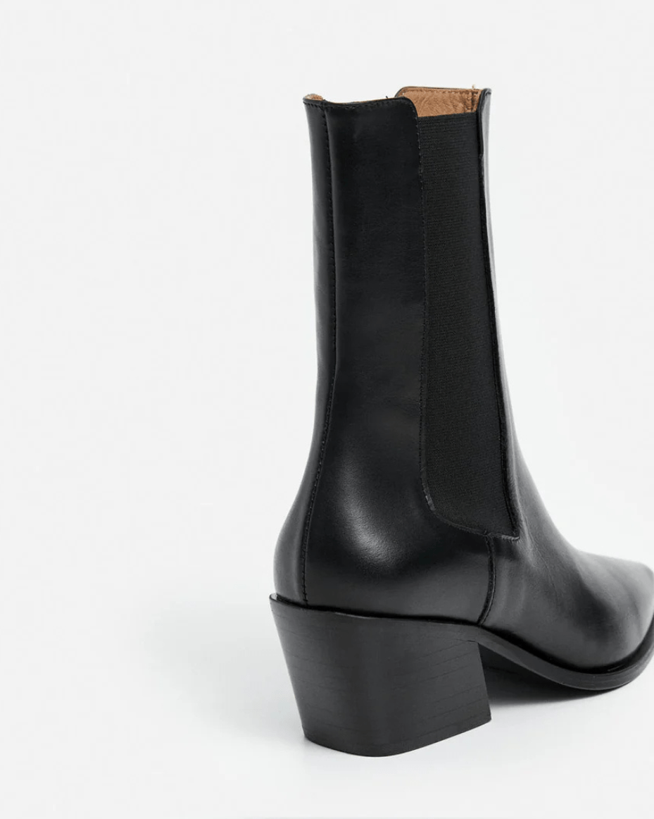 Flattered Sandra Leather Black - FLATTERED - Luxe Leopard