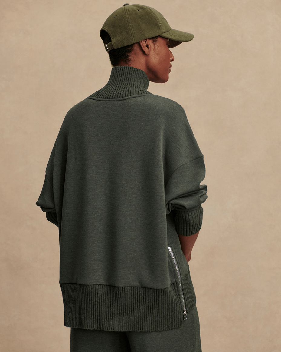 Varley Barker High Neck Sweat - VARLEY - Luxe Leopard