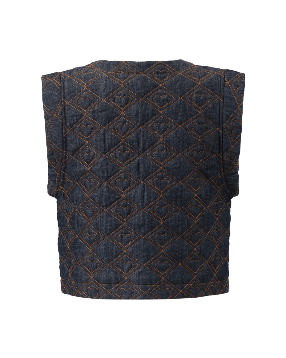 Emily Lovelock Tyler Dark Wash Denim Tie Waistcoat - EMILY LOVELOCK - Luxe Leopard