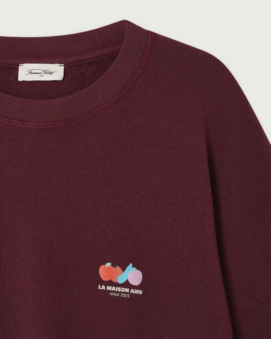 American Vintage Atubay Sweatshirt Burgundy