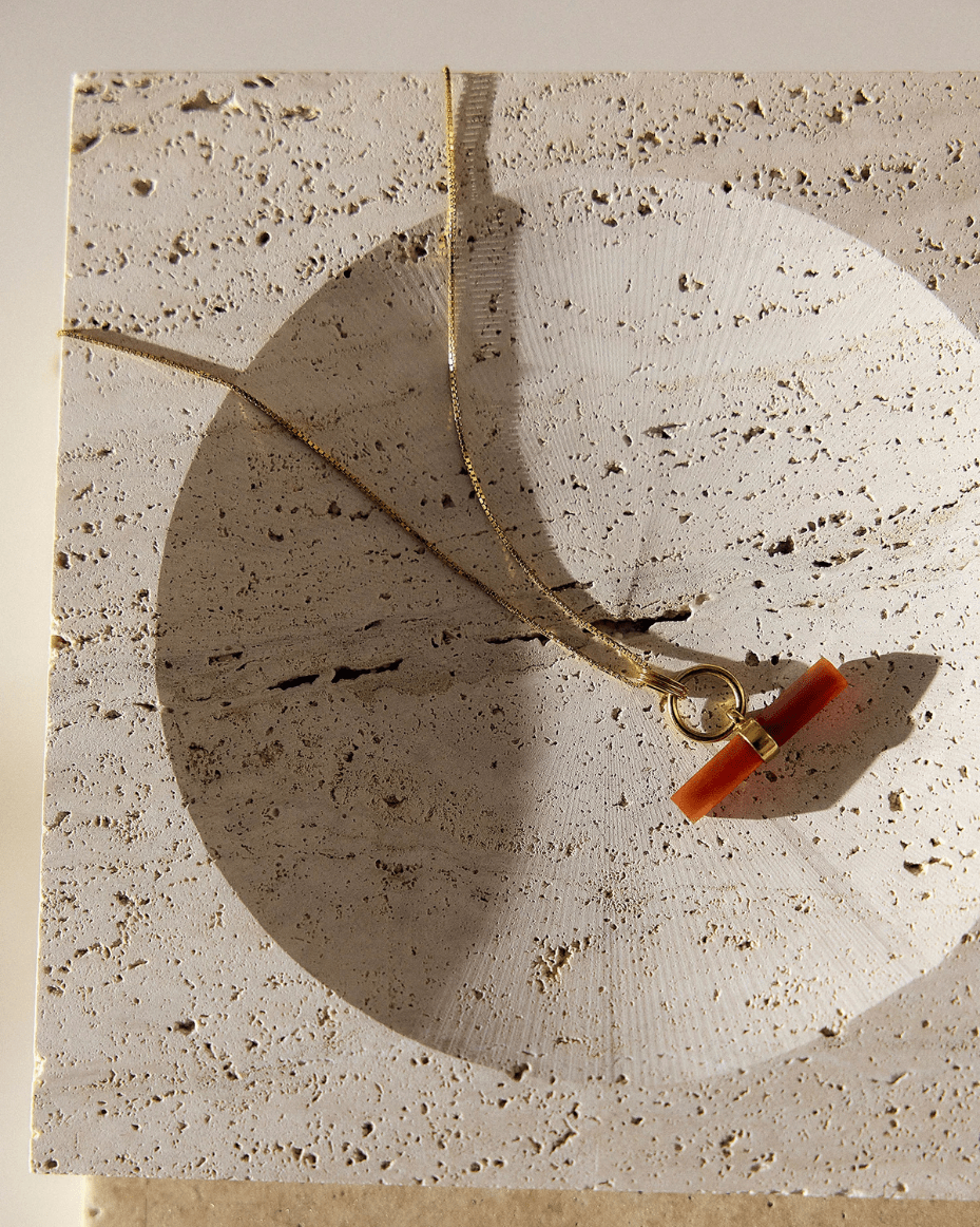 Rachel Jackson Vitality Carnelian T - Bar Necklace - RACHEL JACKSON - Luxe Leopard