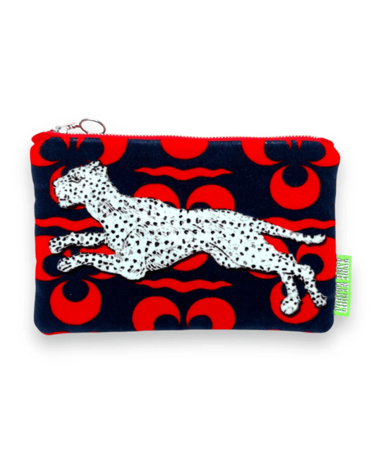 Corita Rose Large Clutch Running Panther Grey