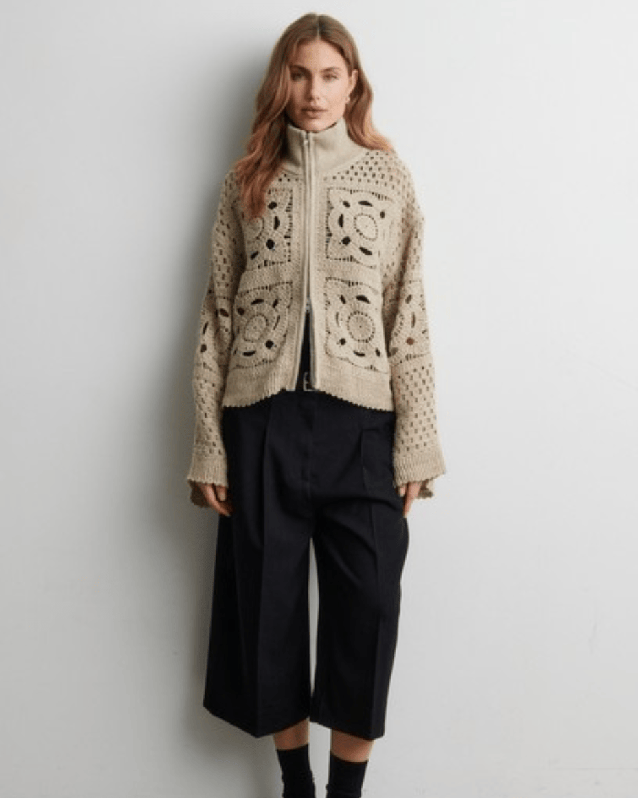 Second Female Sella Cropped Trousers - SECOND FEMALE - Luxe Leopard