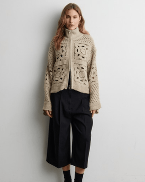 Second Female Sella Cropped Trousers - SECOND FEMALE - Luxe Leopard