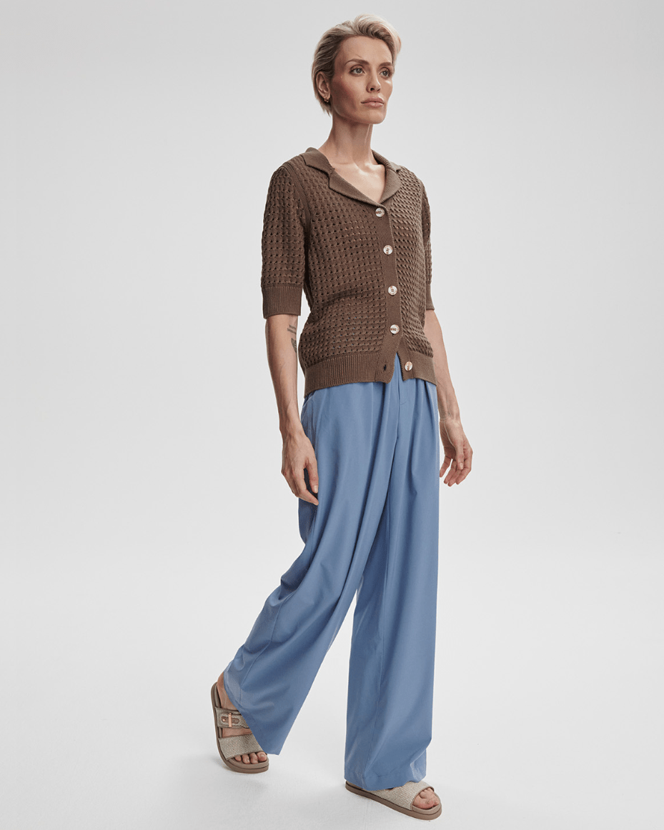 Varley Ellie Knit Shirt - VARLEY - Luxe Leopard
