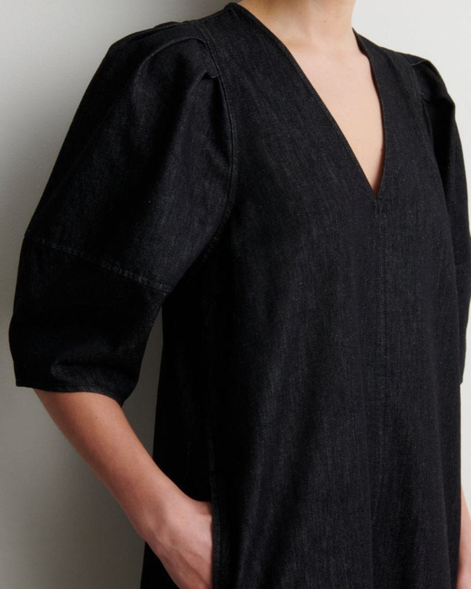 Second Female Dera Denim Dress - SECOND FEMALE - Luxe Leopard