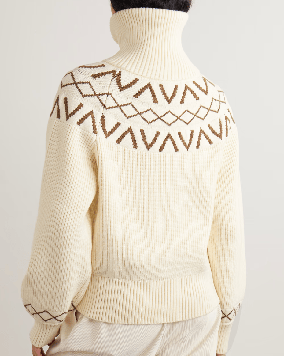 Varley Sigrid Fairsle Half Zip Knit - VARLEY - Luxe Leopard