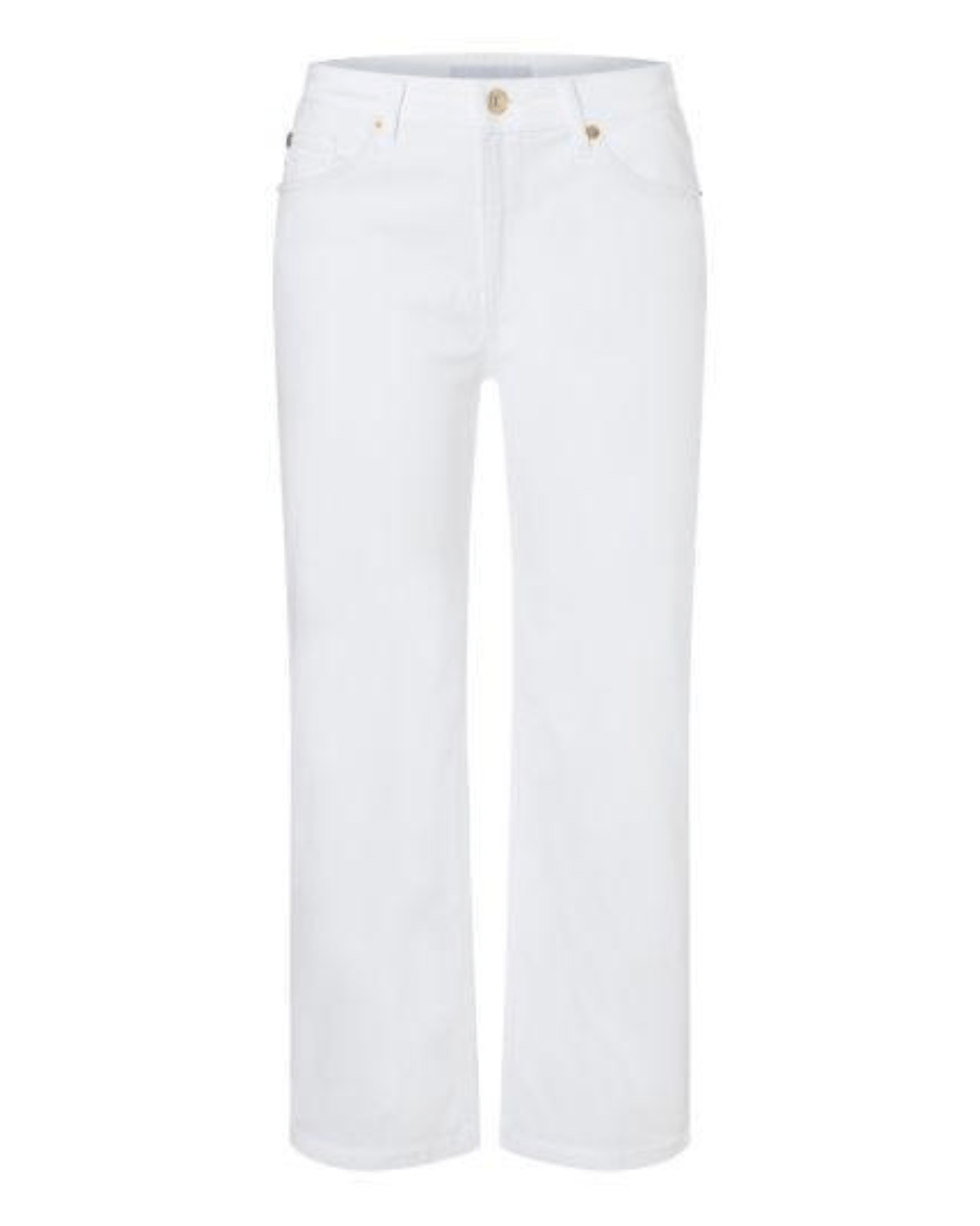 Mac Culotte Straight Jean White Denim - MAC - Luxe Leopard