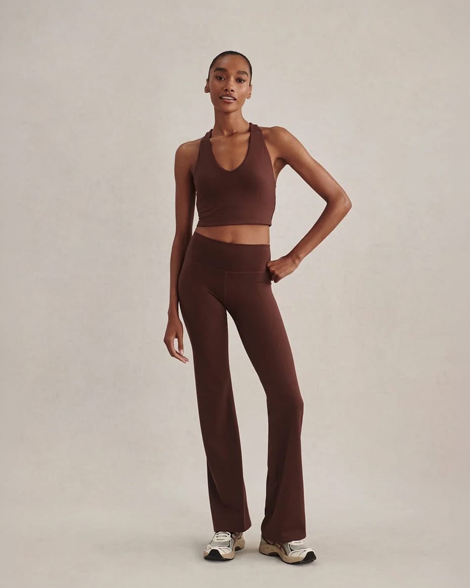Varley Always Burke Cropped Tank Deep Mahogany - VARLEY - Luxe Leopard