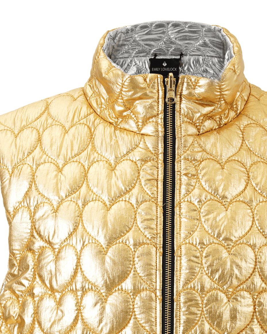 Emily Lovelock Ava Metallic Reversible Gillet - EMILY LOVELOCK - Luxe Leopard