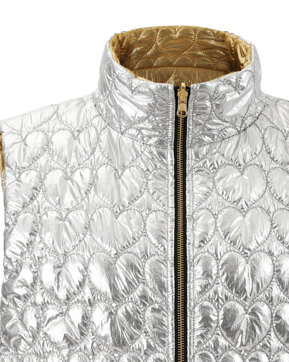 Emily Lovelock Ava Metallic Reversible Gillet - EMILY LOVELOCK - Luxe Leopard