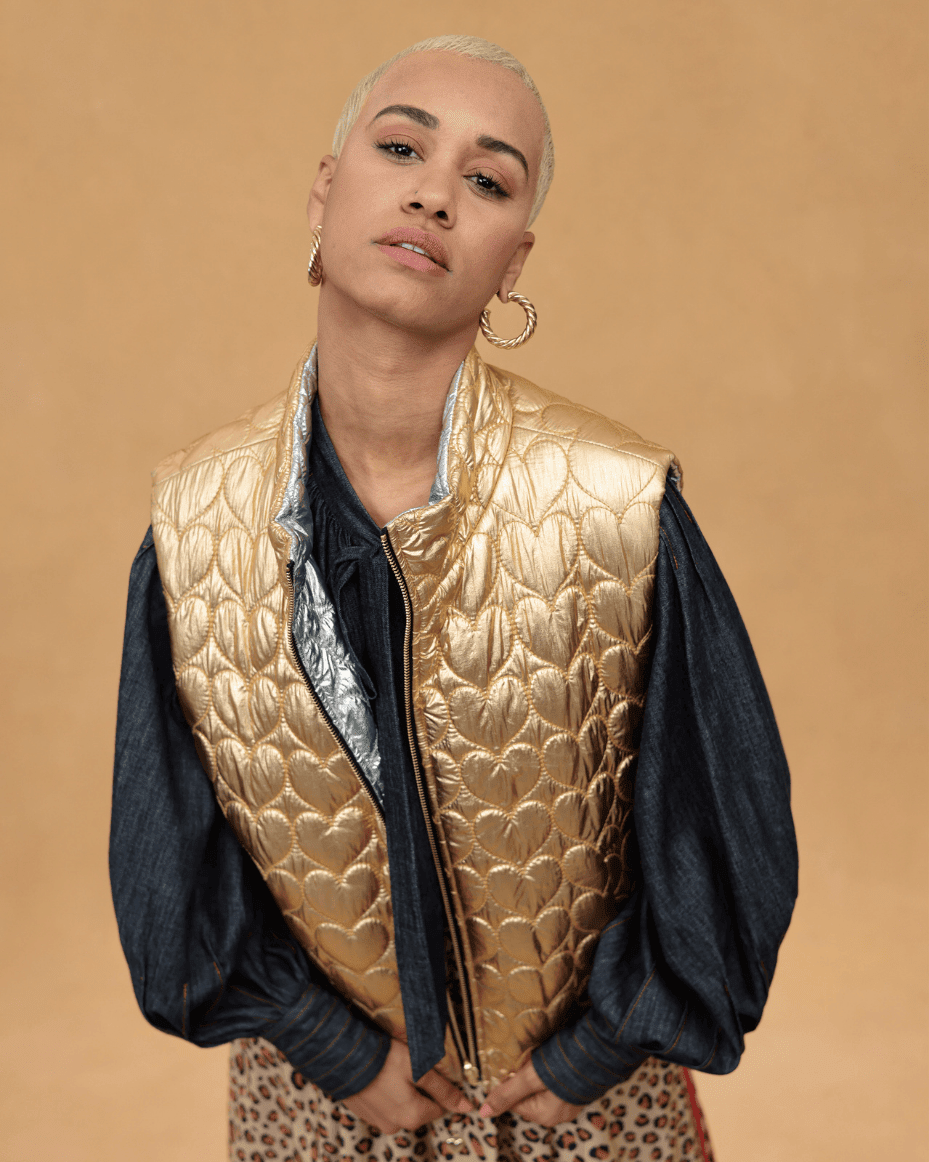 Emily Lovelock Ava Metallic Reversible Gillet - EMILY LOVELOCK - Luxe Leopard