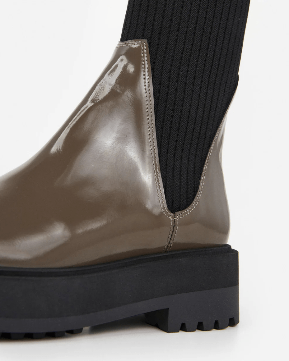 Flattered Aurora Leather Khaki - FLATTERED - Luxe Leopard