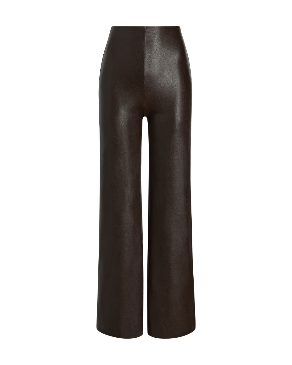 Commando Faux Leather Wide Leg Pant - COMMANDO - Luxe Leopard