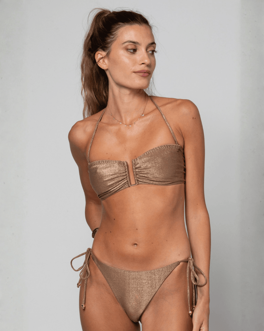 Beliza Nina Underwired Bandeau Bikini Top - BELIZA - Luxe Leopard