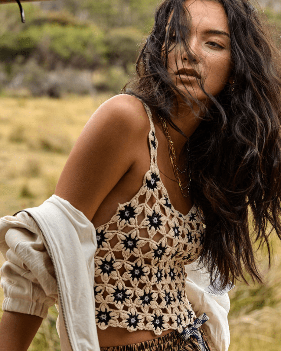 The UpSide Luminary Lily Crochet Top - THE UPSIDE - Luxe Leopard