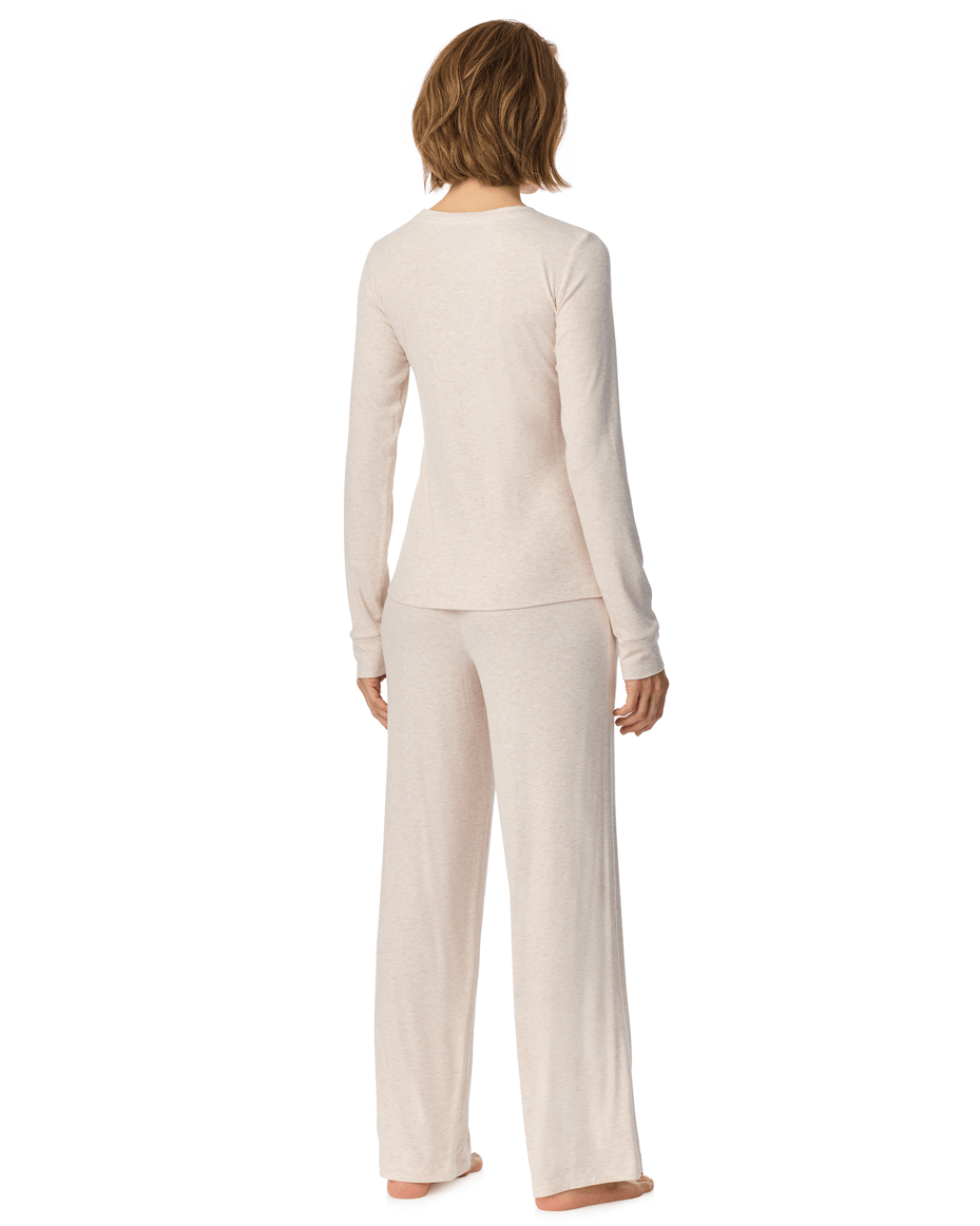 DKNY Long Sleeved Top & Pant Set in Blonde Heather