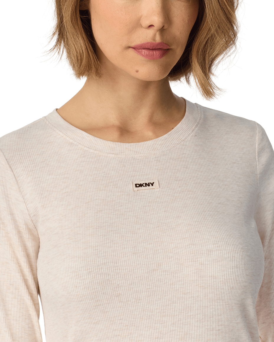 DKNY Long Sleeved Top & Pant Set in Blonde Heather