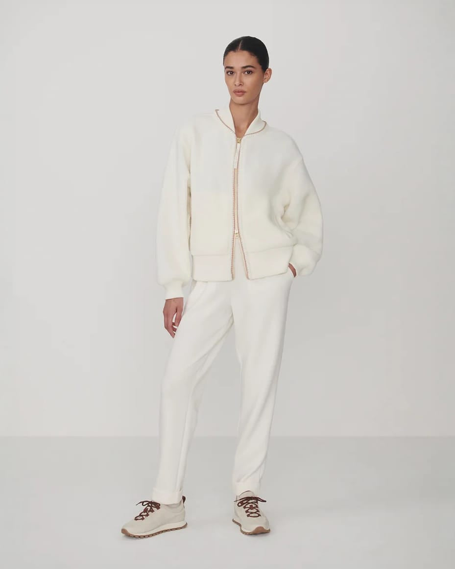 Varley Klaudia Fleece Jacket Egret