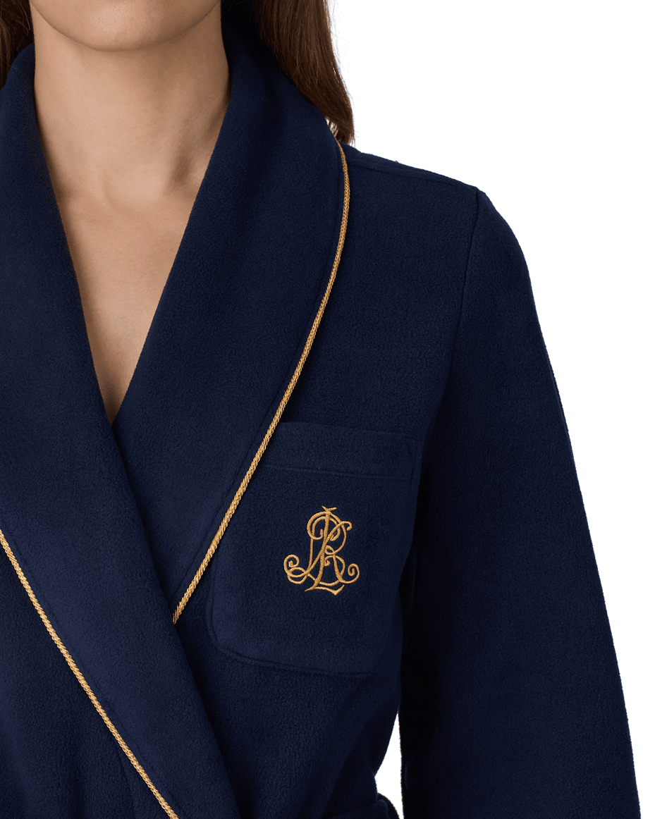 Lauren Ralph Lauren Dalton Long Robe in Navy - LAUREN RALPH LAUREN - Luxe Leopard