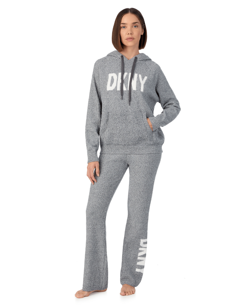 DKNY Hooded Top and Pant Sleep Set