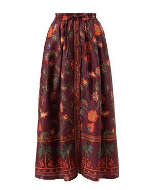 Emily Lovelock Bernie Floral Midi Skirt