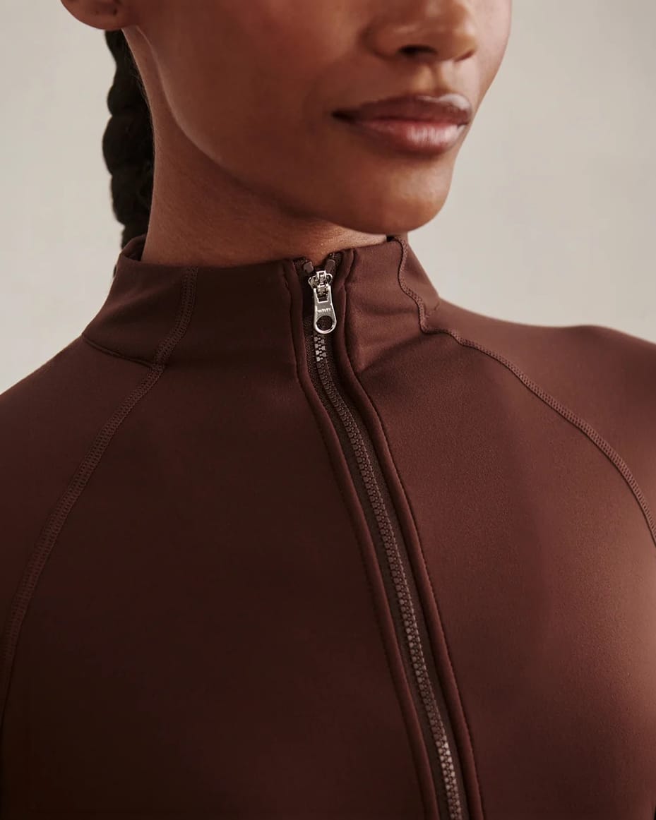 Varley Always Zip Through Deep Mahogany - VARLEY - Luxe Leopard