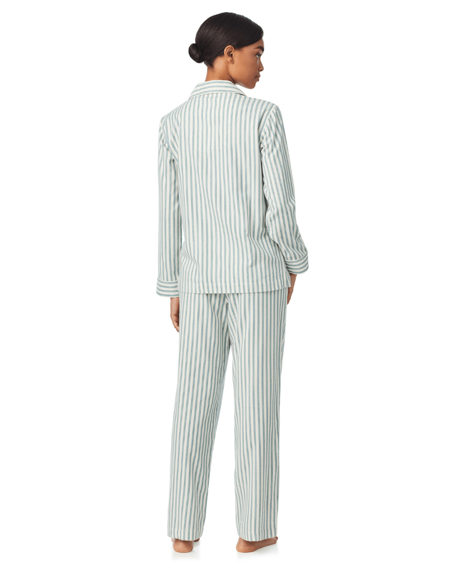 Ralph Lauren Long Sleeve Notch Collar Long Pant PJ Set - RALPH LAUREN - Luxe Leopard