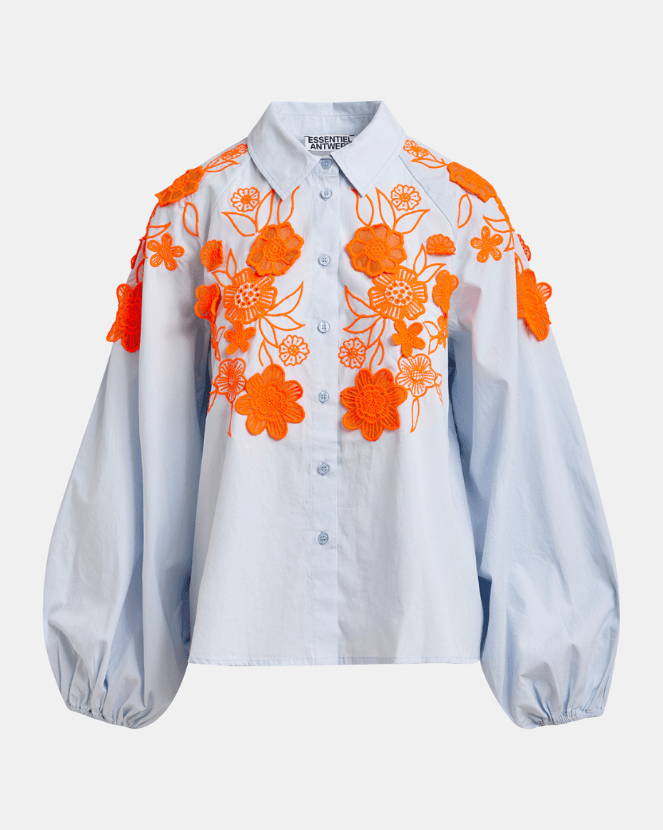 Essentiel Antwerp Joella Applique Flower Shirt - ESSENTIEL ANTWERP - Luxe Leopard