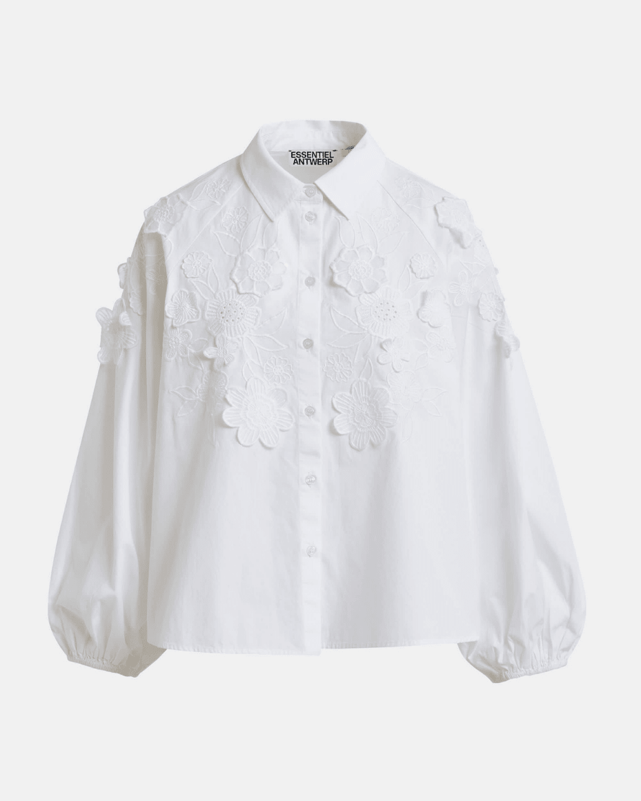 Essentiel Antwerp Joella Applique Flower Shirt - ESSENTIEL ANTWERP - Luxe Leopard