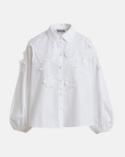 Essentiel Antwerp Joella Applique Flower Shirt - Luxe Leopard