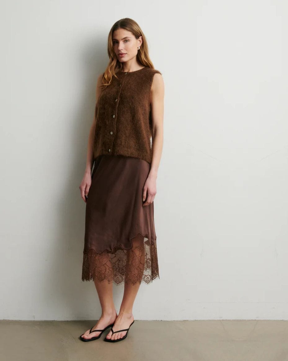 Second Female Willa Lace Midi Skirt - SECOND FEMALE - Luxe Leopard