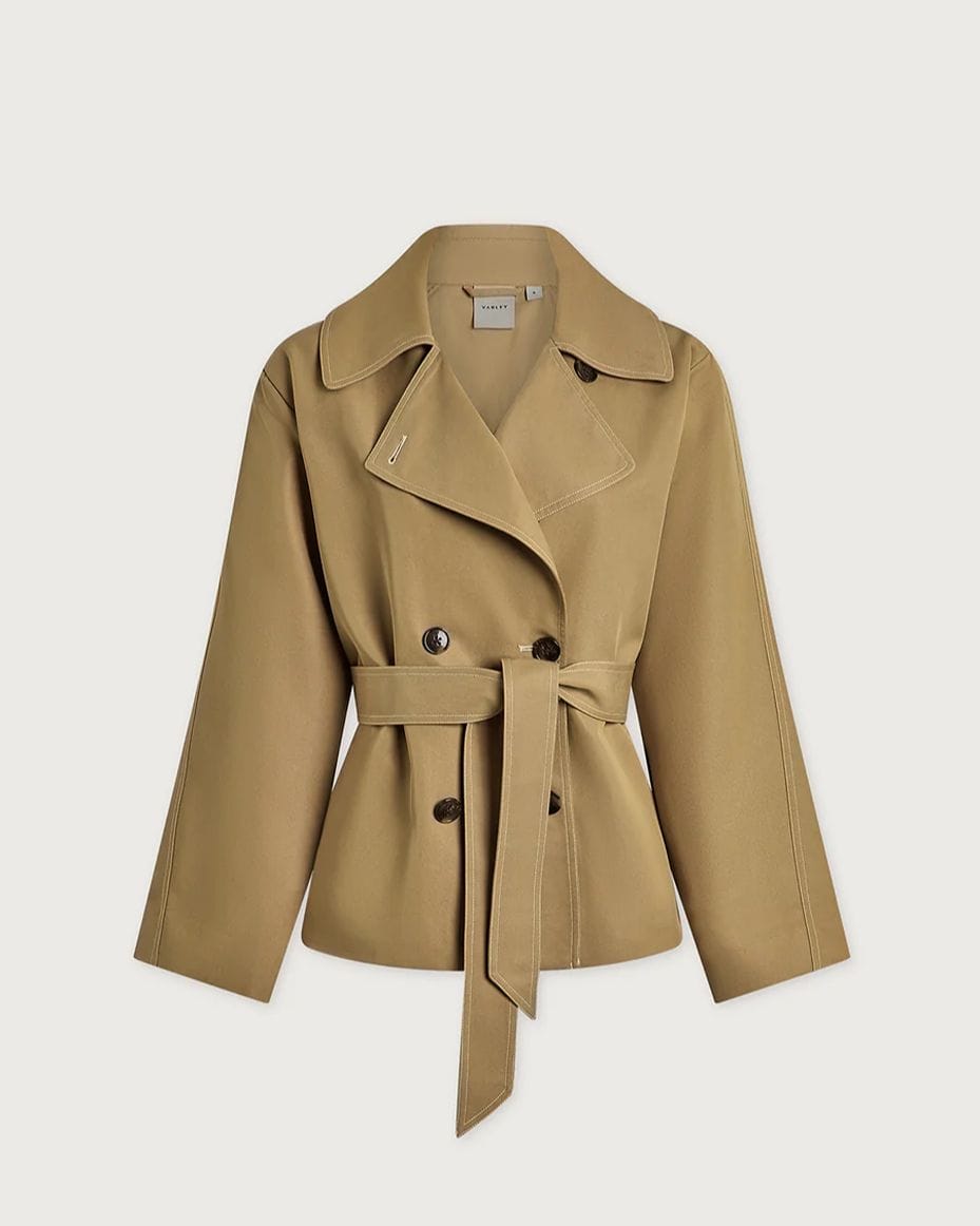 Varley Maddox Short Trench - VARLEY - Luxe Leopard