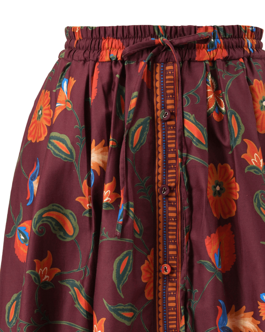 Emily Lovelock Bernie Floral Midi Skirt