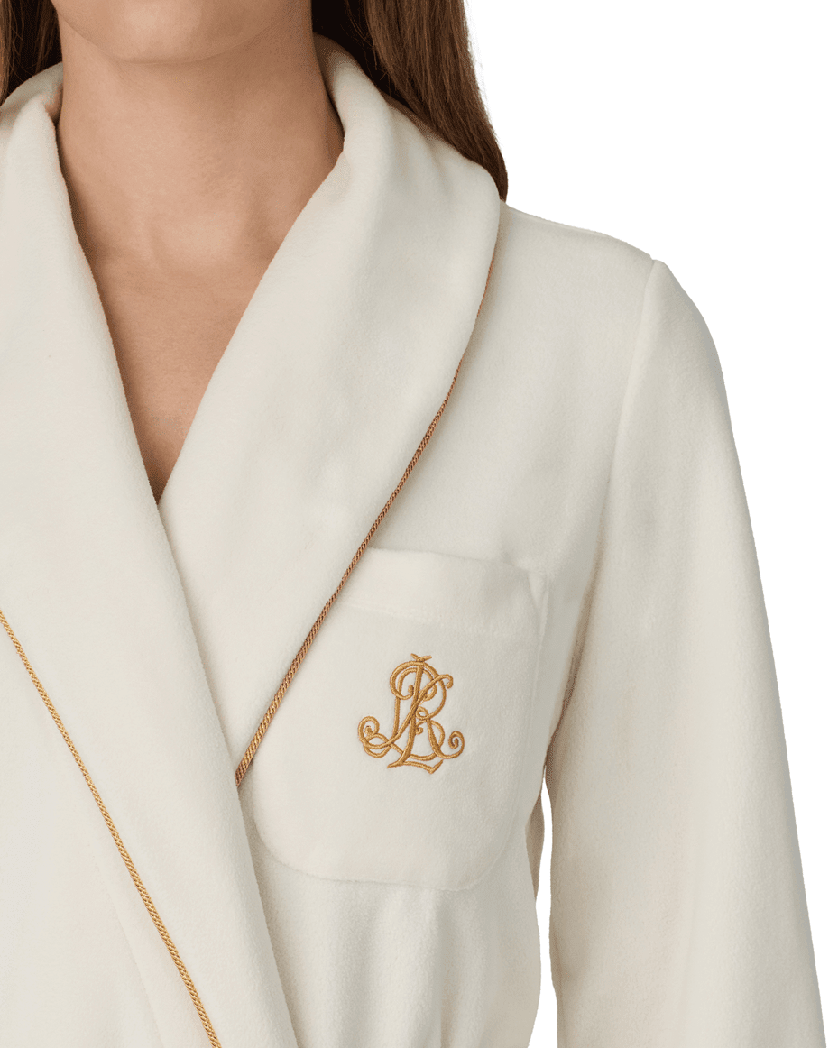 Lauren Ralph Lauren Dalton Long Robe in Cream - LAUREN RALPH LAUREN - Luxe Leopard
