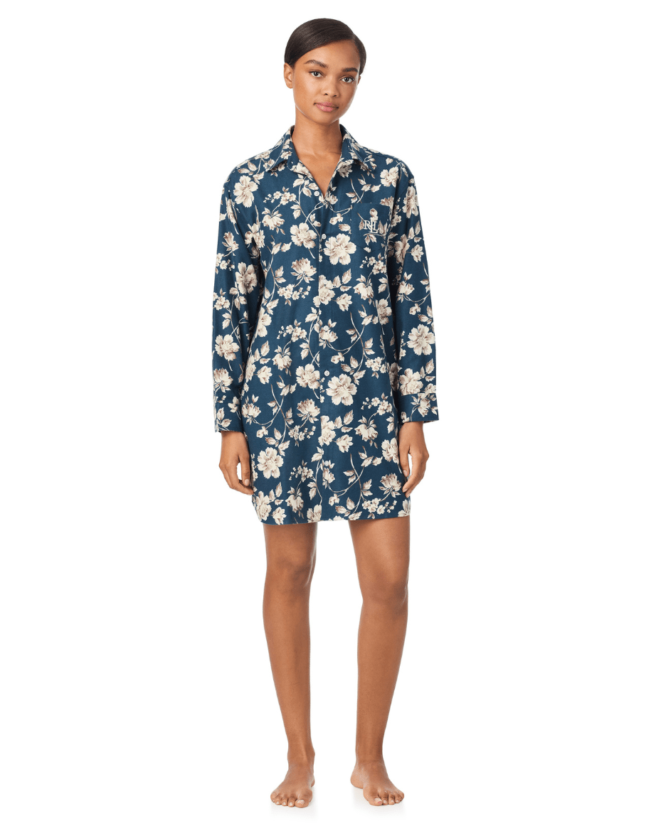 Ralph Lauren Long Sleep His Shirt Sleepshirt - RALPH LAUREN - Luxe Leopard